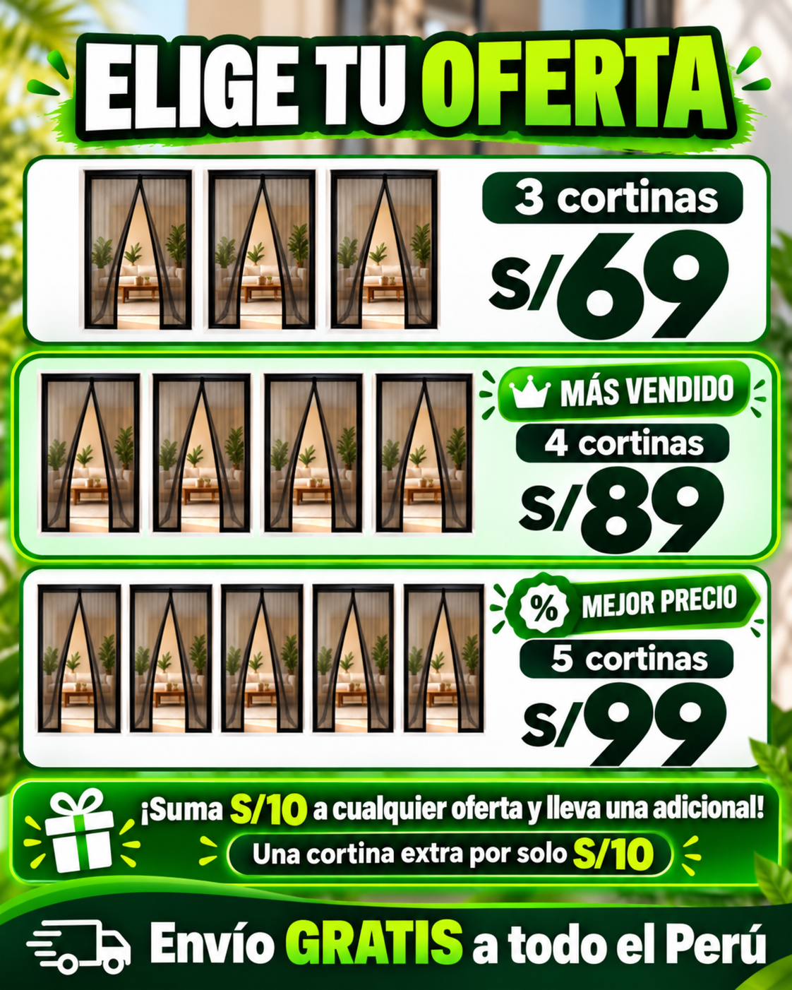 CORTINA IMANTADA ANTI INSECTOS PREMIUM